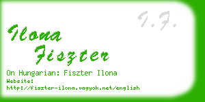 ilona fiszter business card